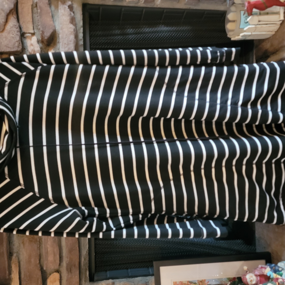 Black and White Striped Hoodie